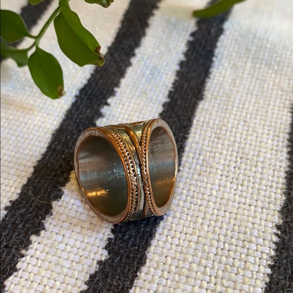 Silver and turquoise boho ring - Picture 4 of 5